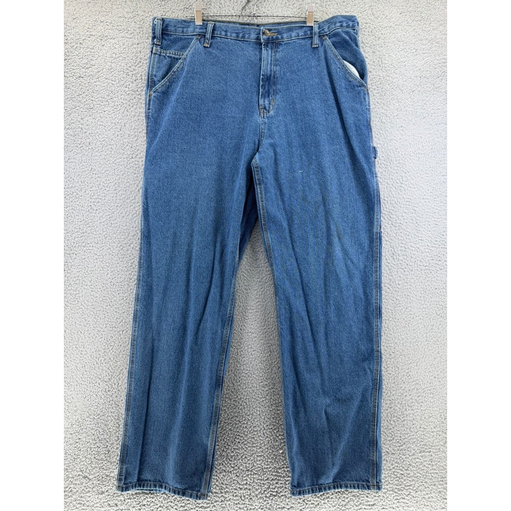 RK Brand Men's Denim Carpenter Jeans Medium Wash Workwear Rigid Blue 40x34 READ